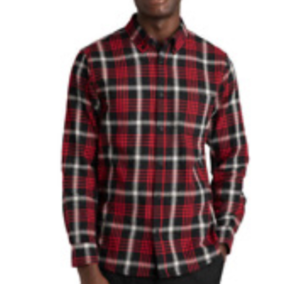 Tilley Men's Plaid Flannel Cotton Button Down Shirt